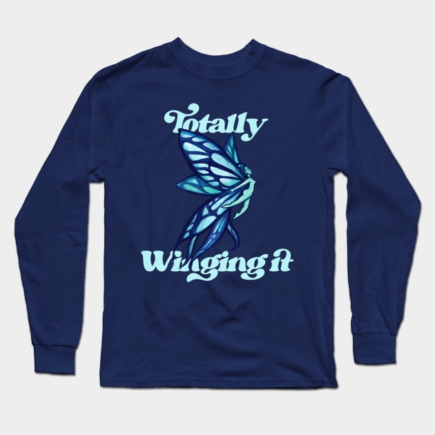 Totally Winging It Fairy Flight Long Sleeve T-Shirt by bubbsnugg